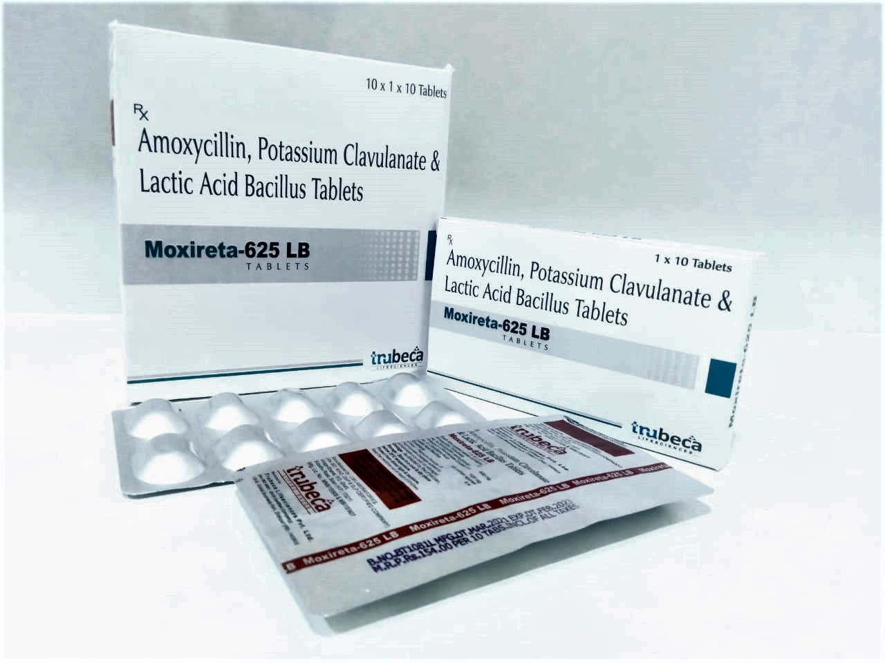 amoxycillin 500mg + potassium clavulanate 125mg + lactic acid bacillus tablet