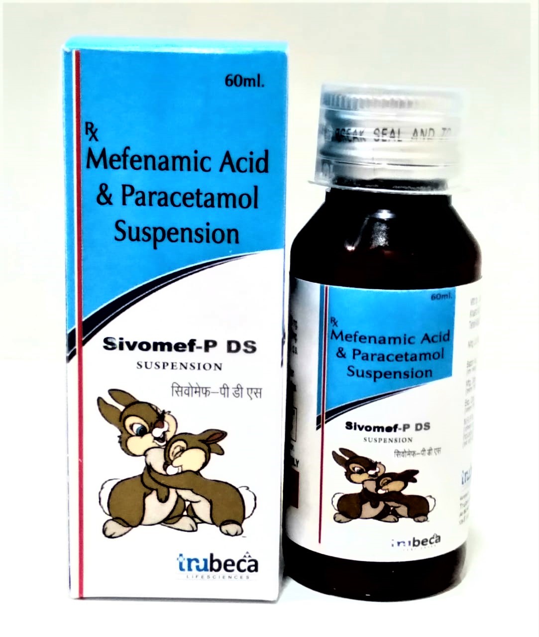 mefenamic acid 100mg + paracetamol 250mg suspension with monocarton
