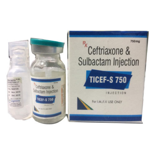 ceftriaxone 500 mg + sulbactam 250mg