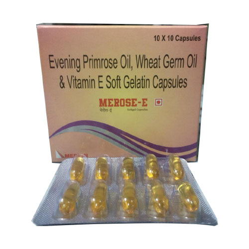 evening primrose oil 500mg + wheat germ oil 80mg  + vitamin e 25mg soft gelatin capsules