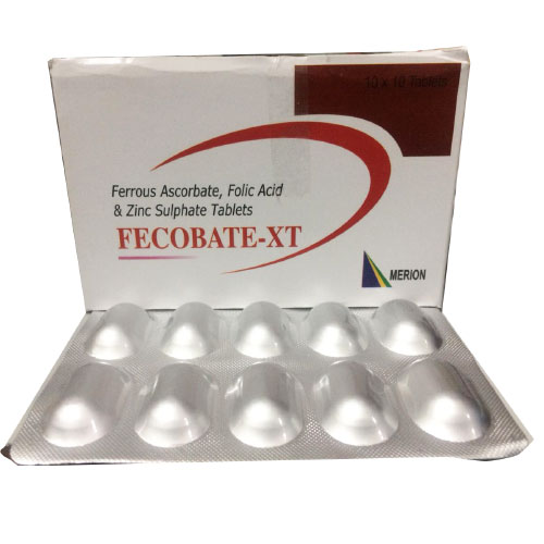 ferrous ascorbate 100 mg.  + folic acid 1.5 mg
+ zinc sulp. 22.50 mg