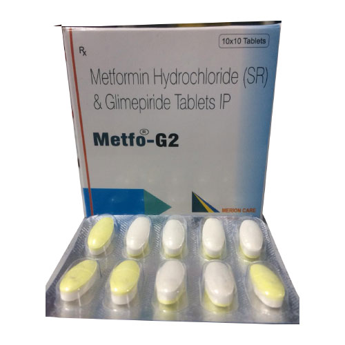 metformin hcl (sr) 500mg + glimepiride 2 mg.