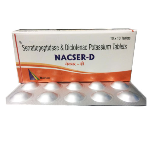 serratiopepidase – 10 mg- diclofenac. pot. – 50