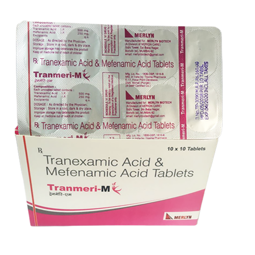 tranexamic acid-500mg + mefenamic acid 250
mg
