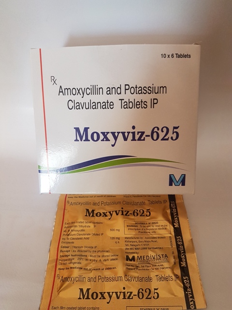 amoxycillin 500 mg + potassium clavulanate 125 mg tab