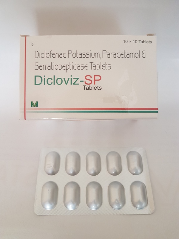 diclofenac 50mg +pcm 325mg +serratiopeptidase 10mg