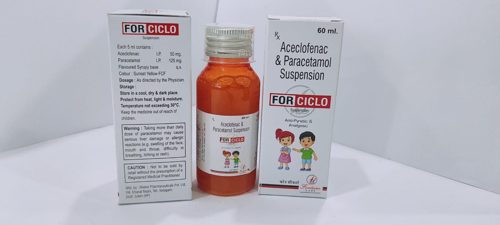 aceclofenac 50mg + paracetamol 125mg