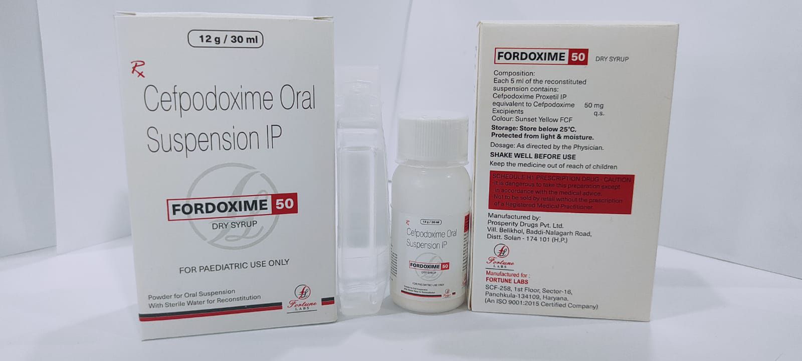 cefpodoxime proxetil 50mg (dry syrup)
with wfi