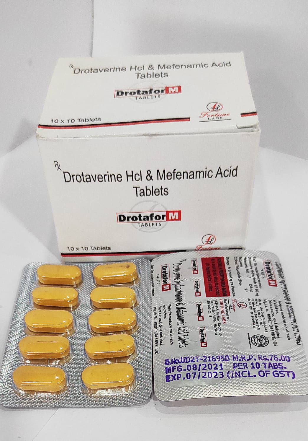 drotaverine 80mg + mefenamic acid 250mg