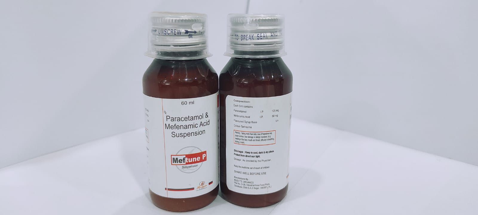mefenamic acid 50mg + paracetamol 125mg (syrup)