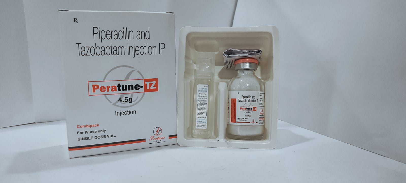 piperacillin tazobactam 4.5gm with tray pack