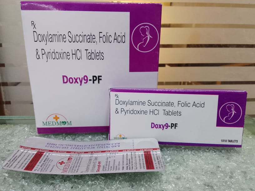 doxylamine 10mg,pyridoxine 10mg  with folic acid 2.5mg tablet