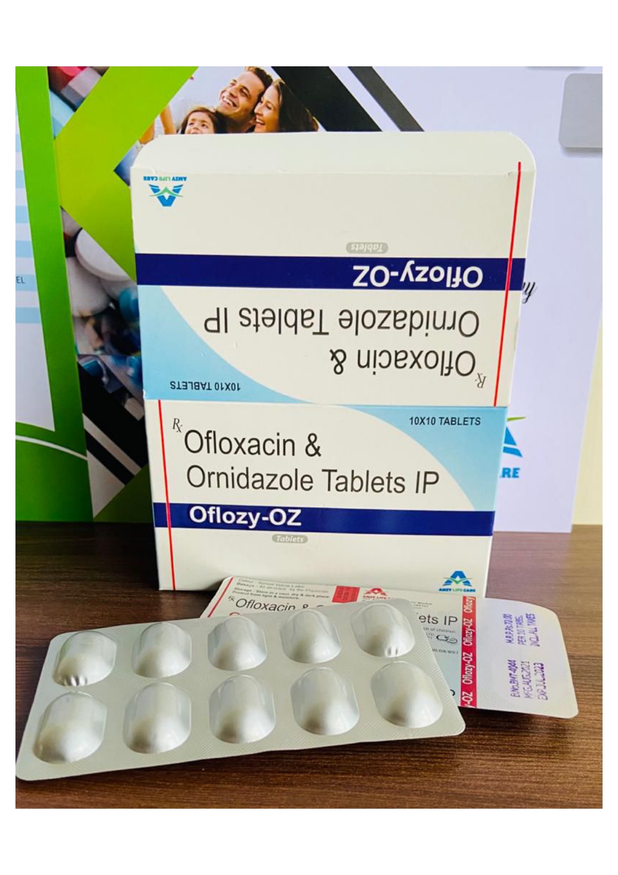 ofloxacin 200 mg + ornidazole 500 mg tab