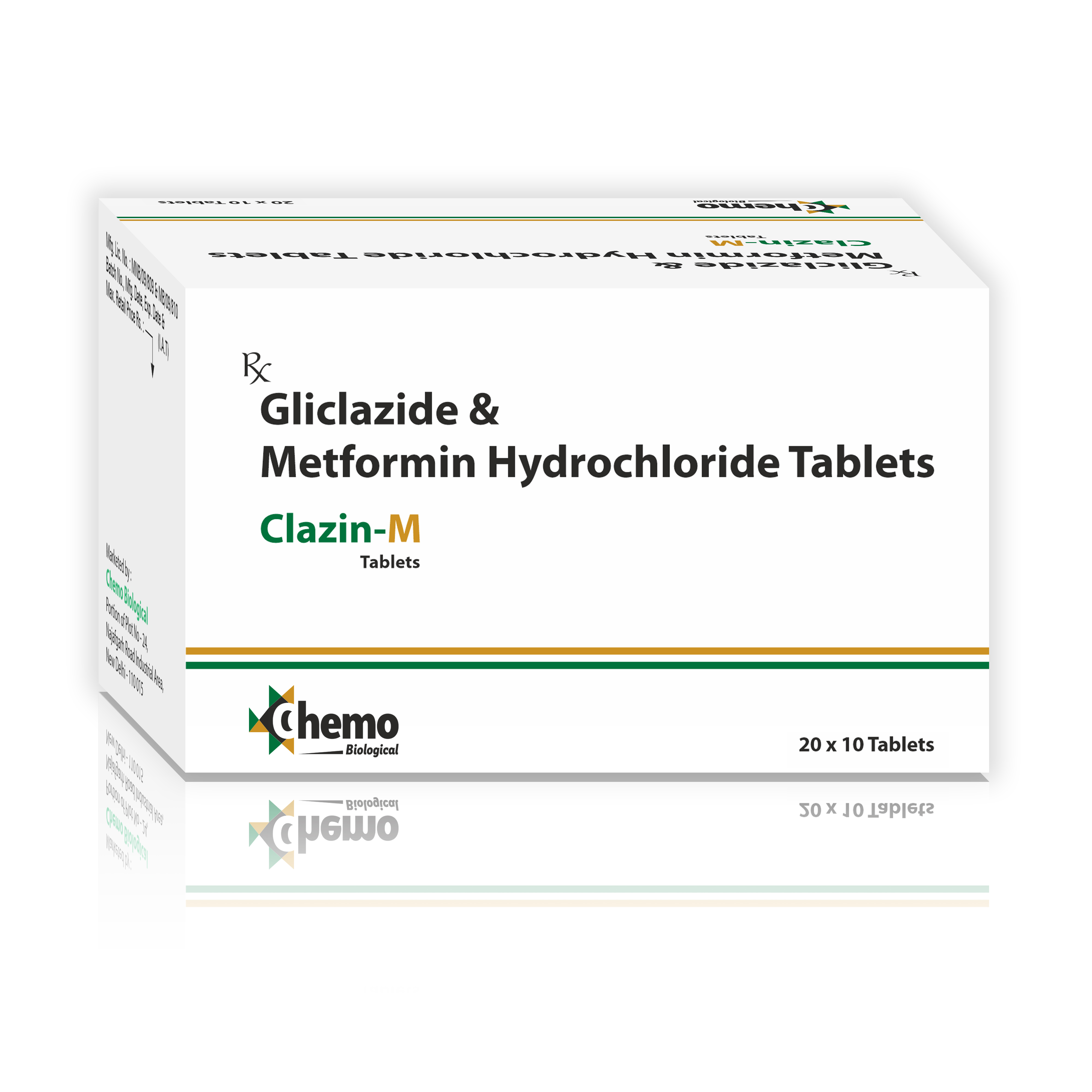 gliclazide 80mg  + metformin 500mg