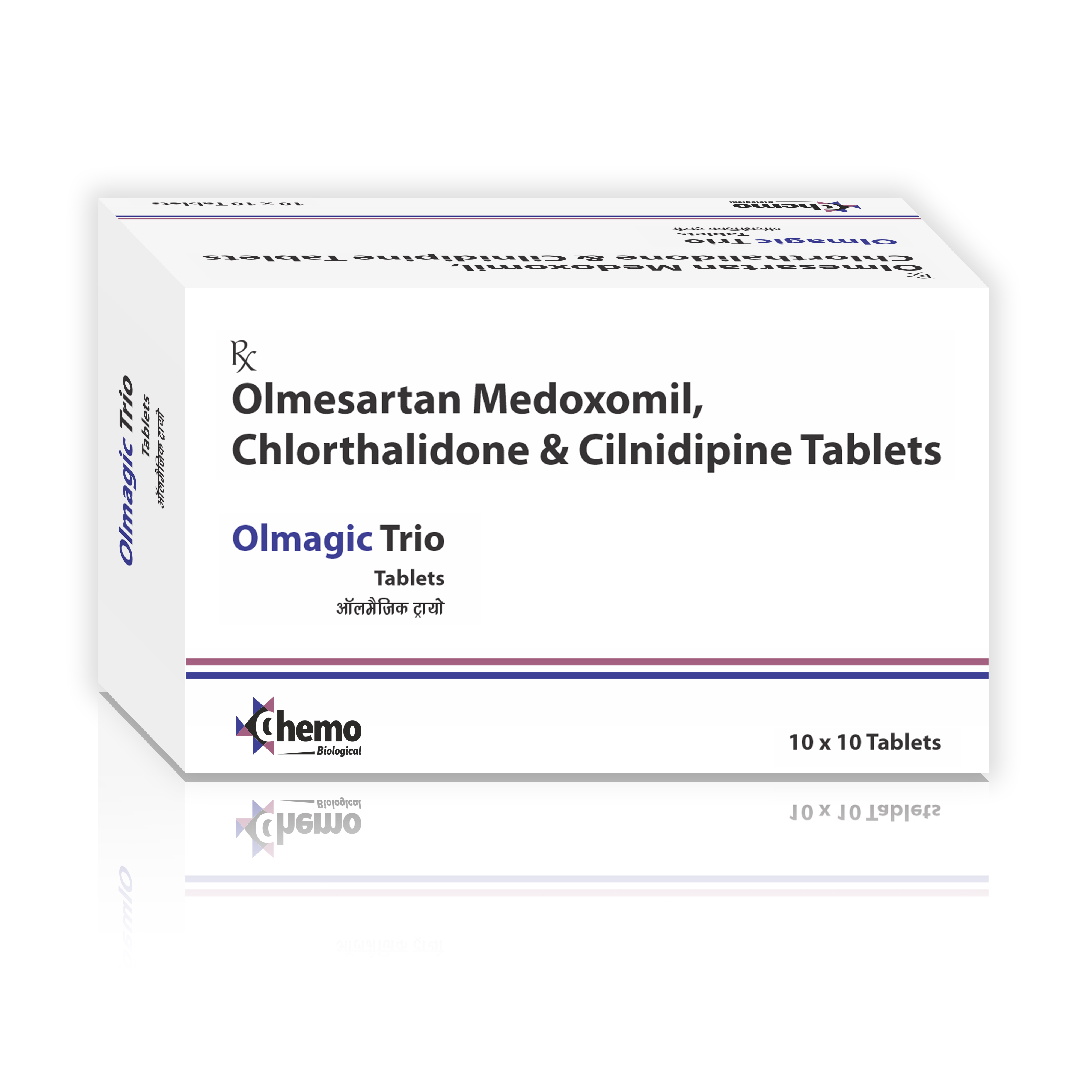 olmesartan 20mg + cilnidipine 10mg + chlorthalidone 12.5mg