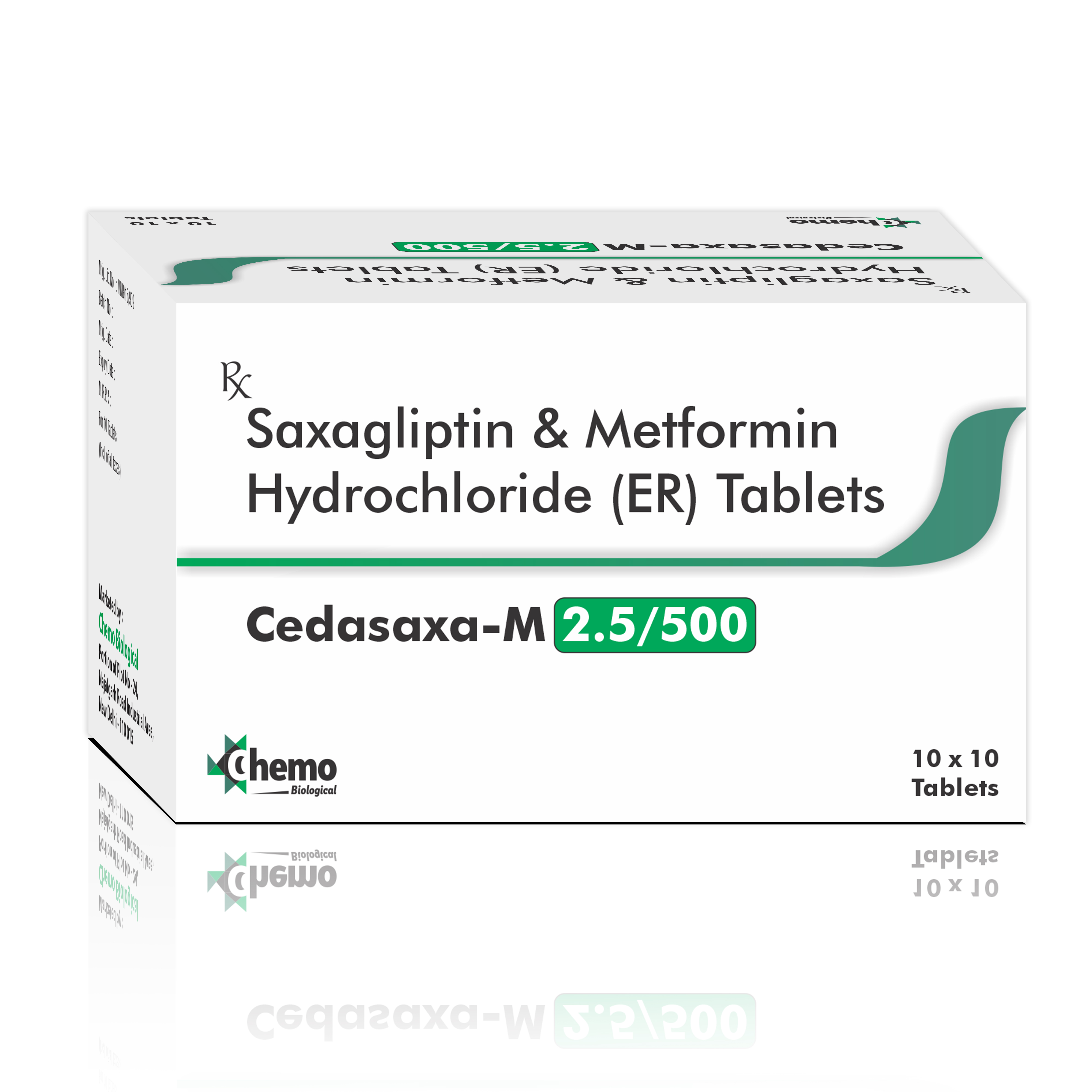 saxagliptin 2.5 mg+ metformin 500 mg