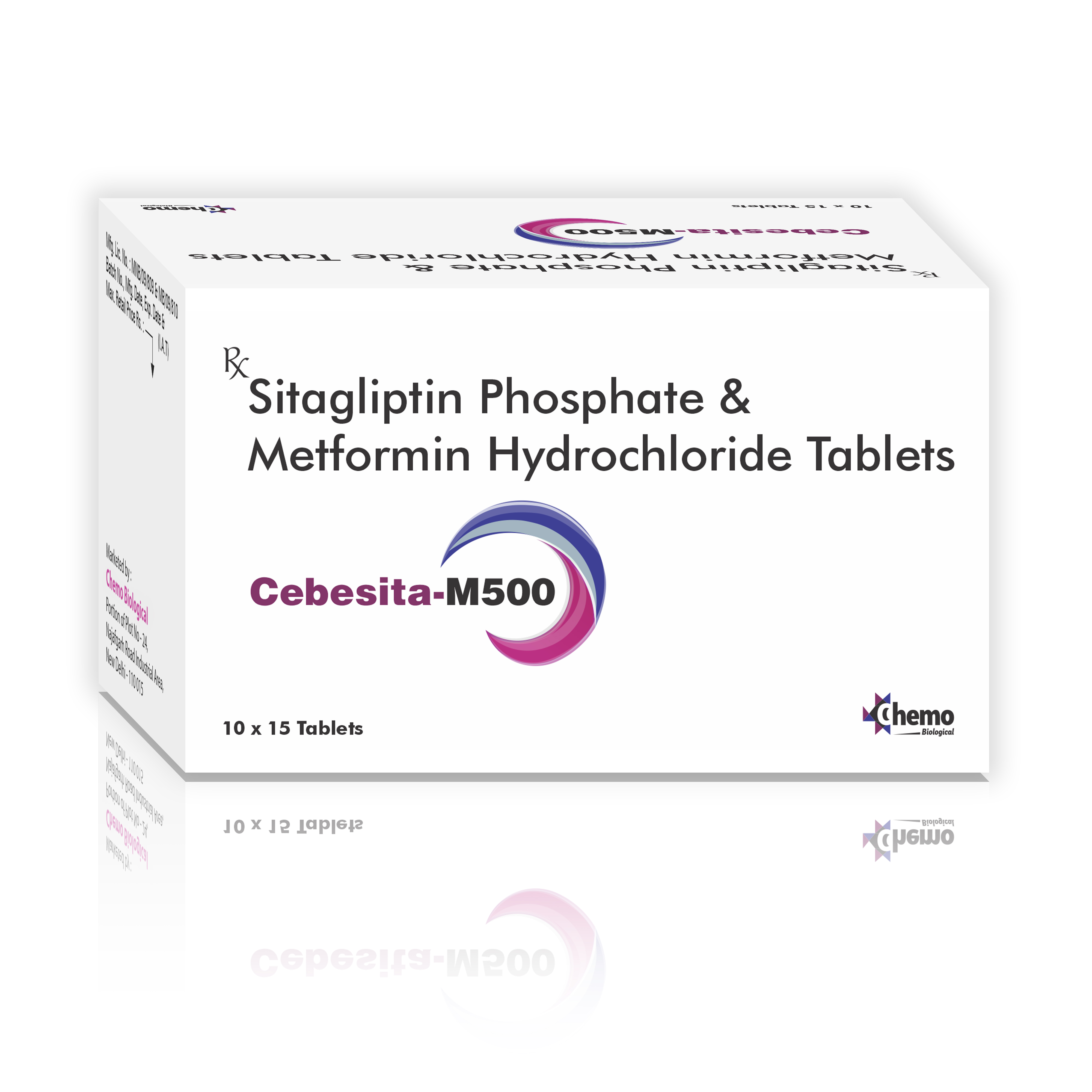 sitagliptin phosphate 50mg + metformin hydrochloride 500mg