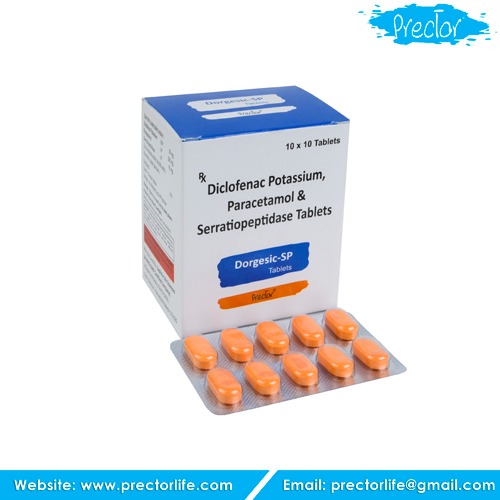 diclofenac potassium 50mg, paracetamol 325mg & serratiopeptidase 15mg tablets