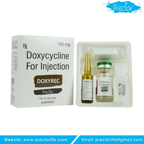doxycycline 100mg vial with acorbic acid ampoule