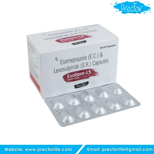 enteric coated esomeprazole 40mg & levosulpiride(sr)75mg  capsules