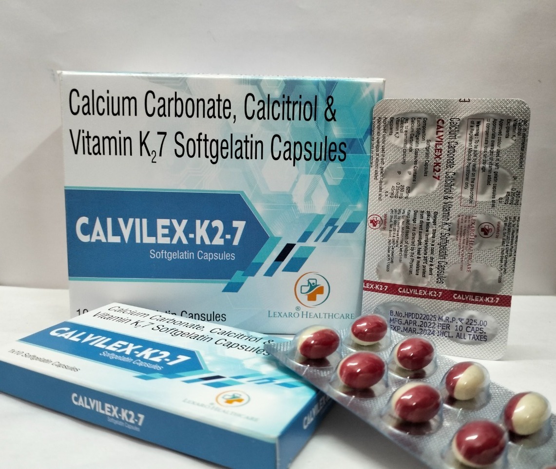 calcitriol 0.25mcg, calcium c 625mg & vitamin k27 42.31mcg soft gelatin capsules