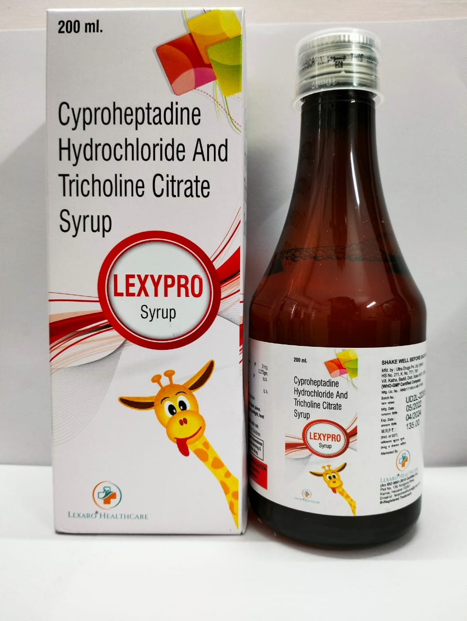 cyproheptadine hcl 2mg +tricholine
citrate solution275mg