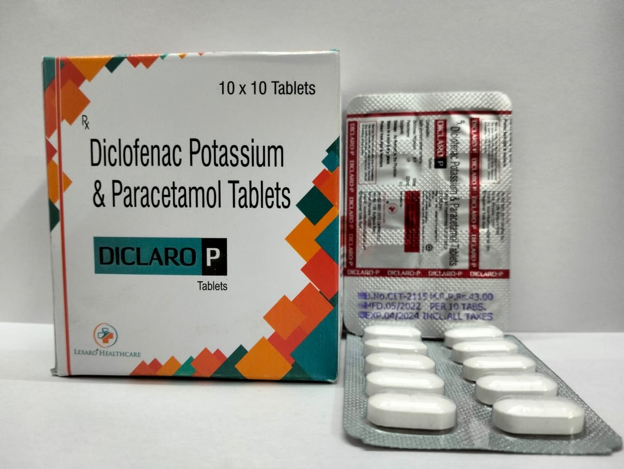 diclofenac potassium 50mg+pcm 325mg