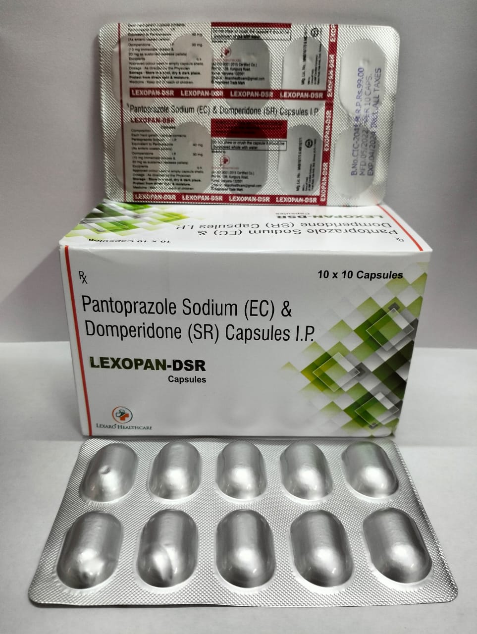enteric coated pantoprazole sodium
40mg + domperidone 30mg sr