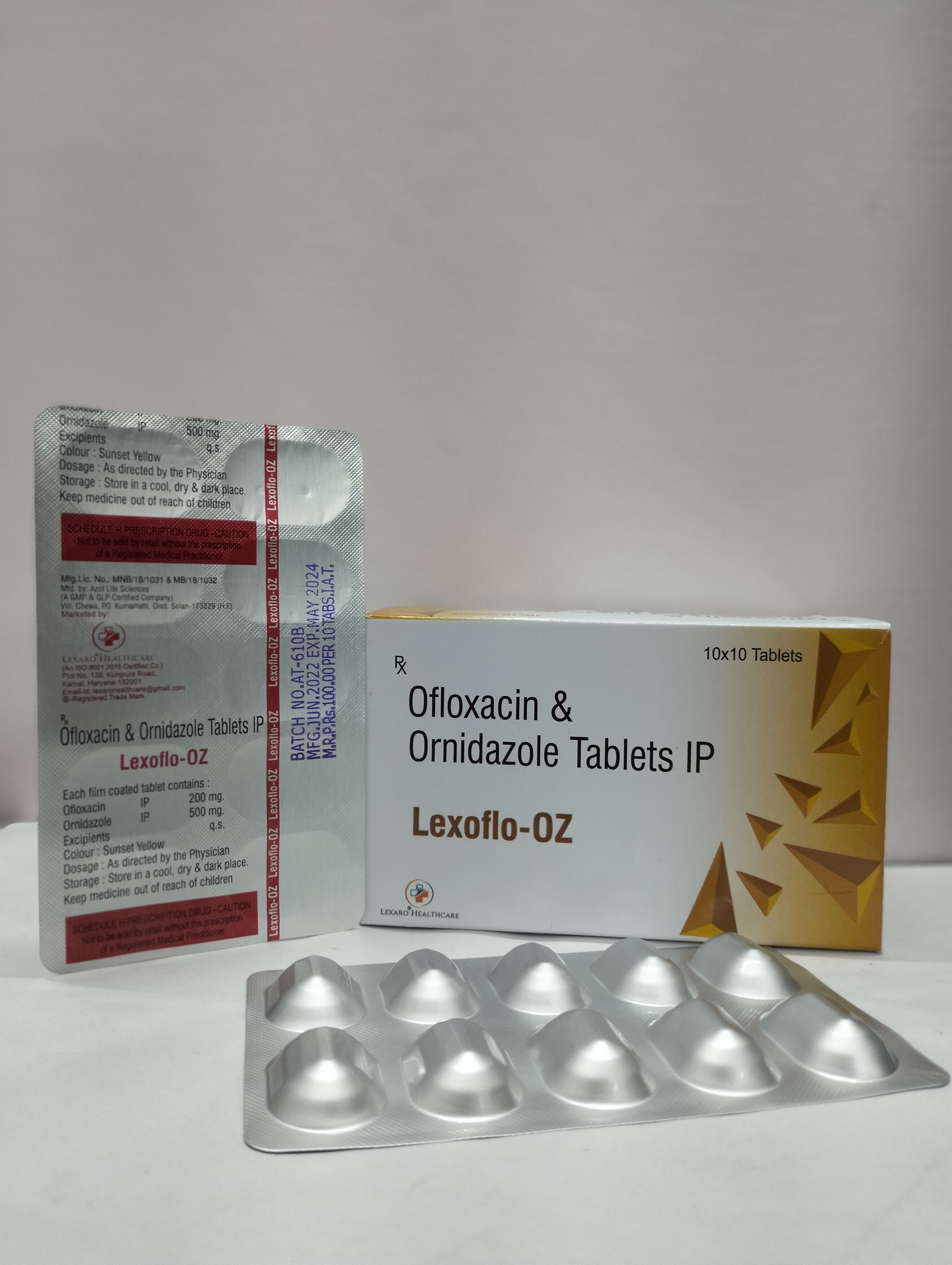 ofloxacin 200mg + ornidazole 500mg