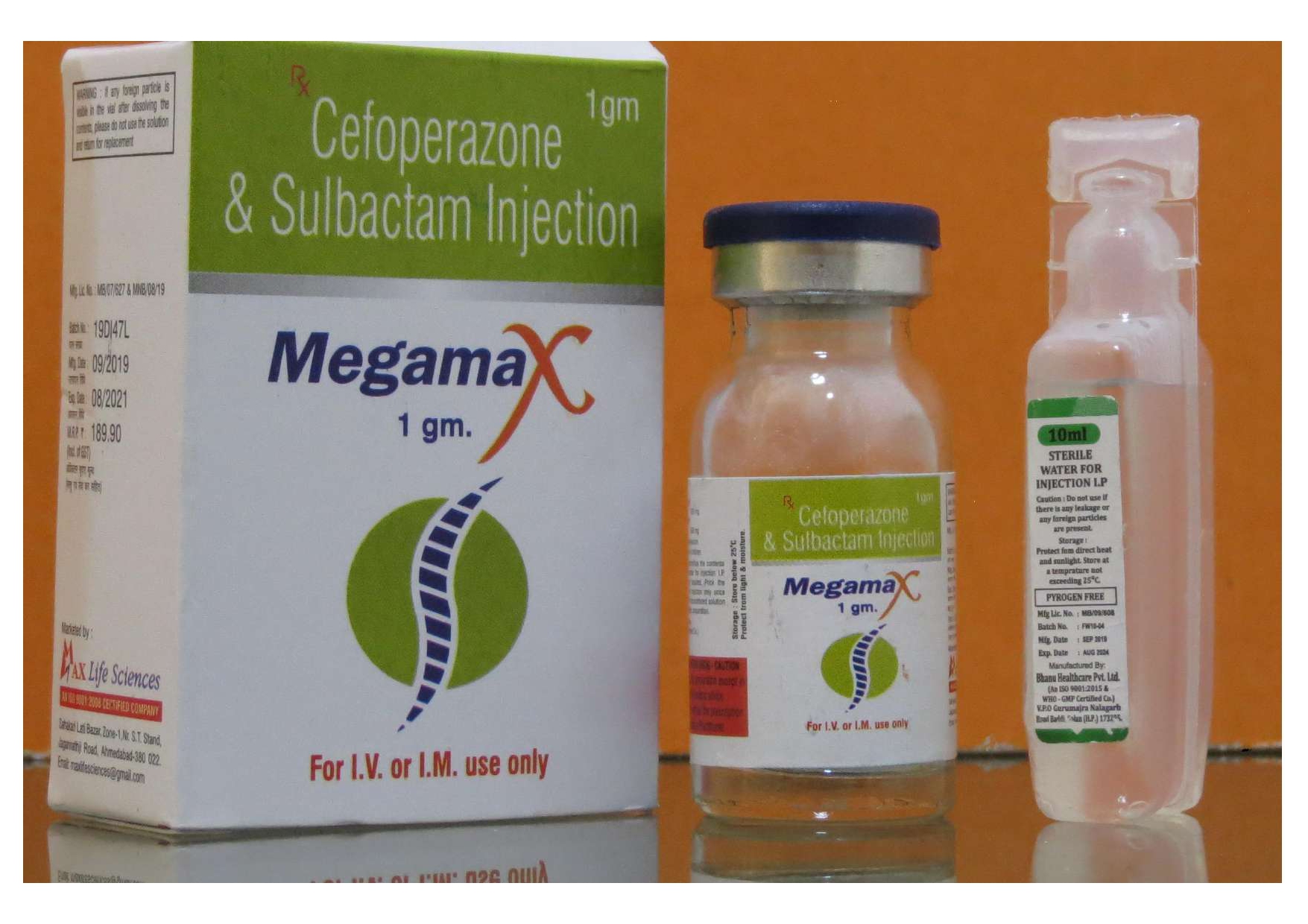 cefoperazone 500 mg + sulbactum 500mg inj