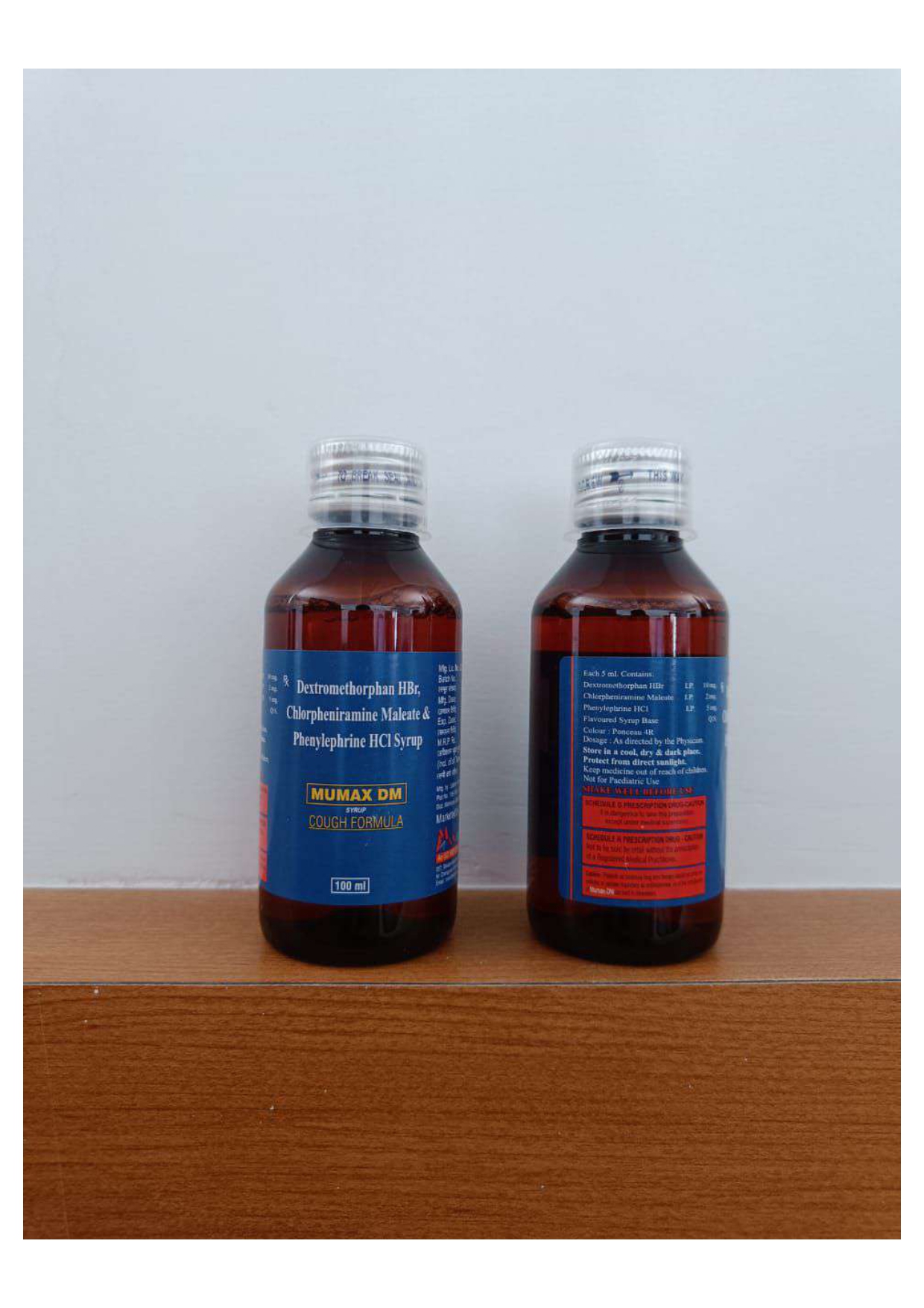 dextromethorphen 10mg + phenylephrine 5mg +
cpm 2mg syrup