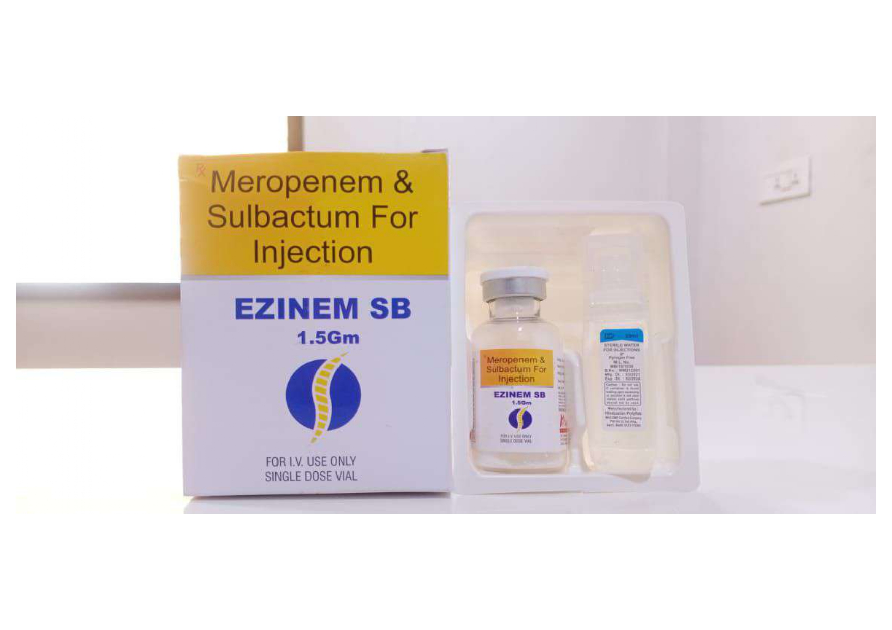 meropenem 1gm + sulbactum 500mg
