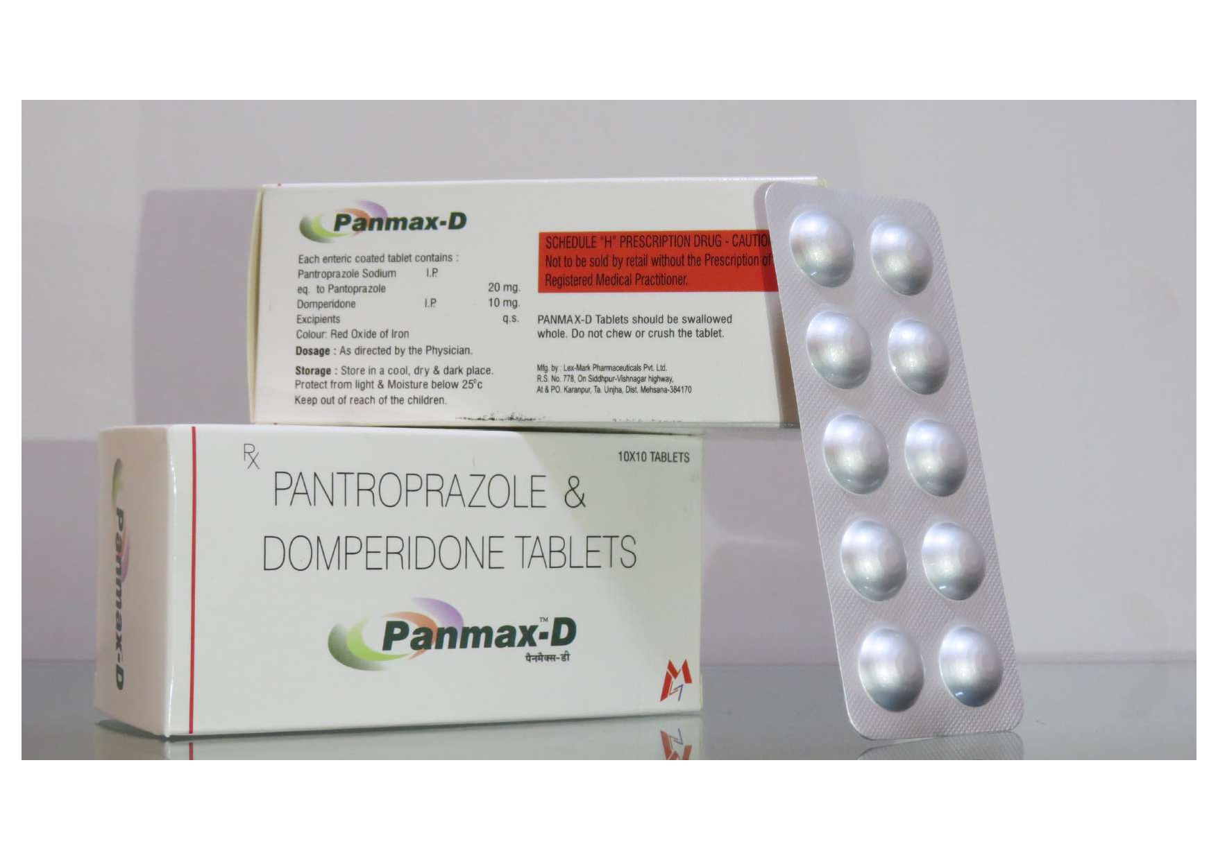 pantoprazole sodium sequihydrate
(eq.to pantoprazole) 20mg + domperidone bp 10mg  tablets