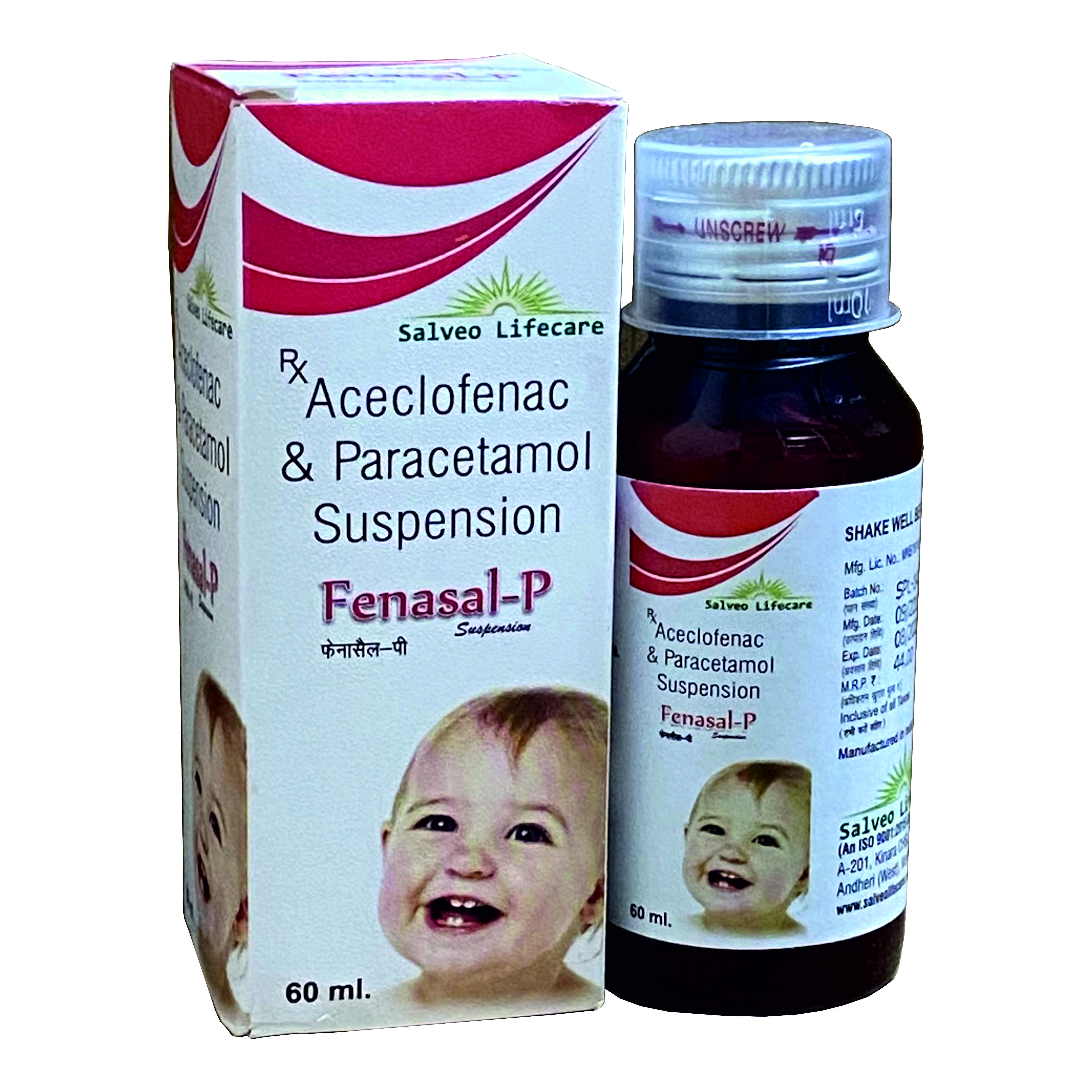 aceclofenac 50 mg, pcm 125 mg