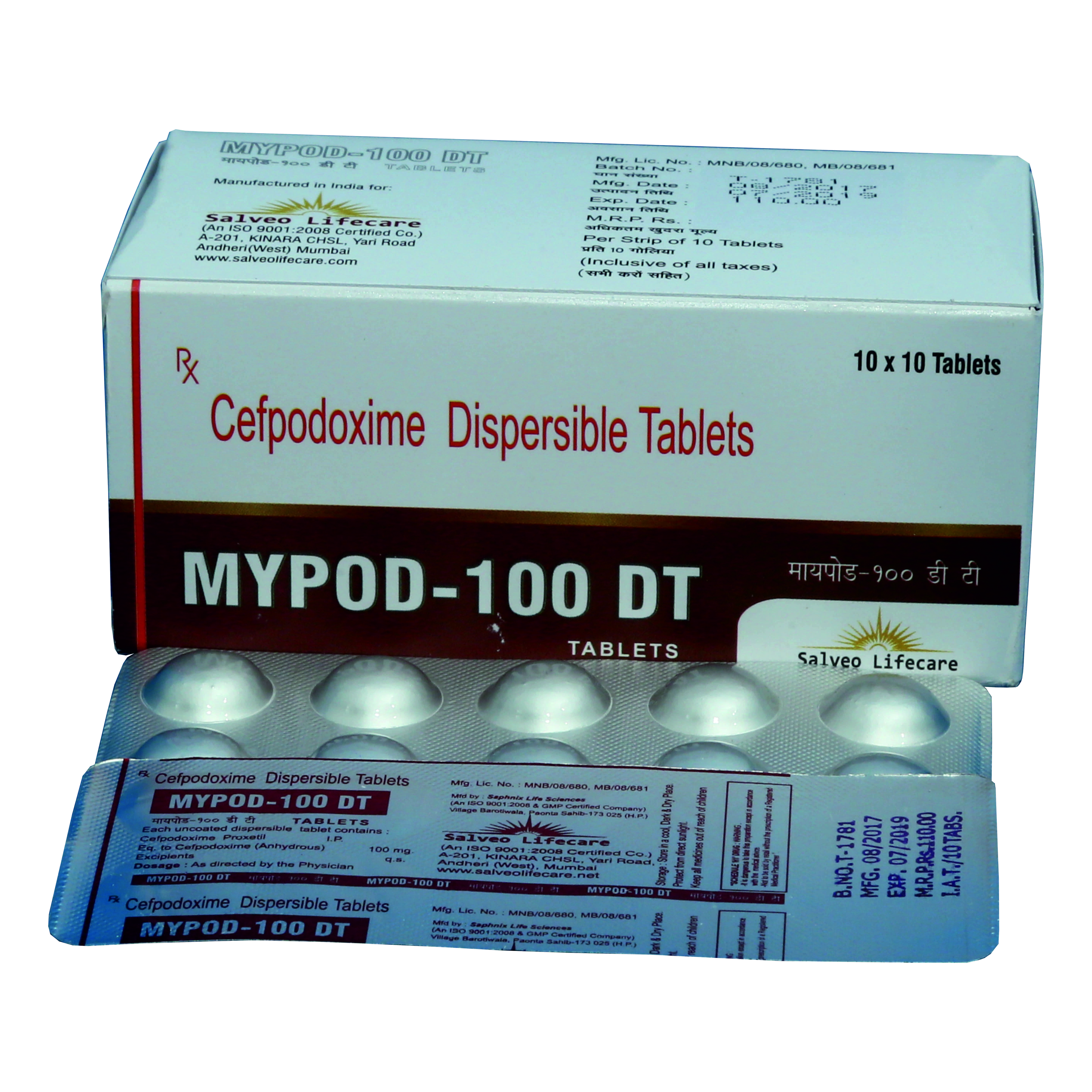 cefpodoxime 100 mg dt