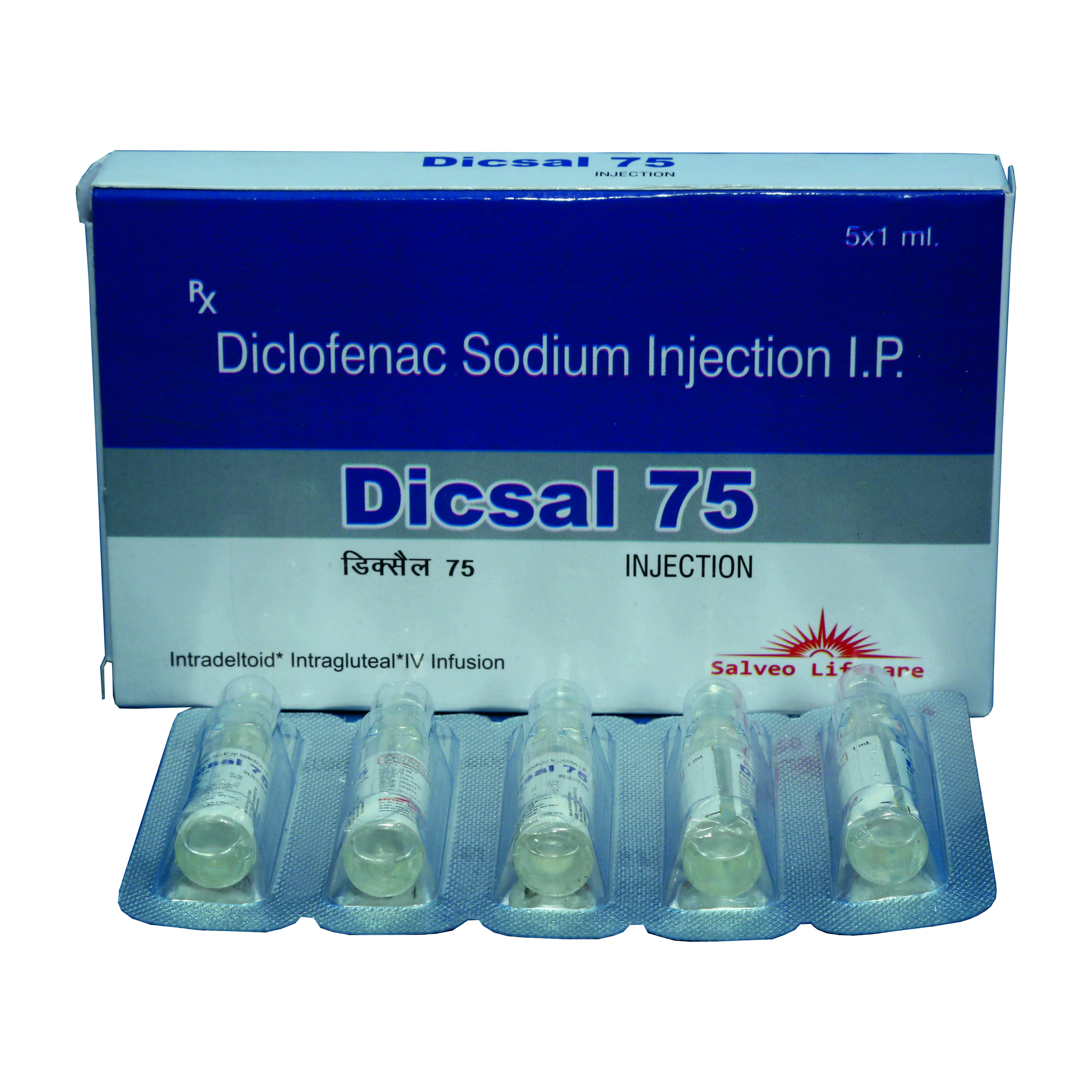 diclofenac sodium 75mg/1ml  injection (aqueous base)