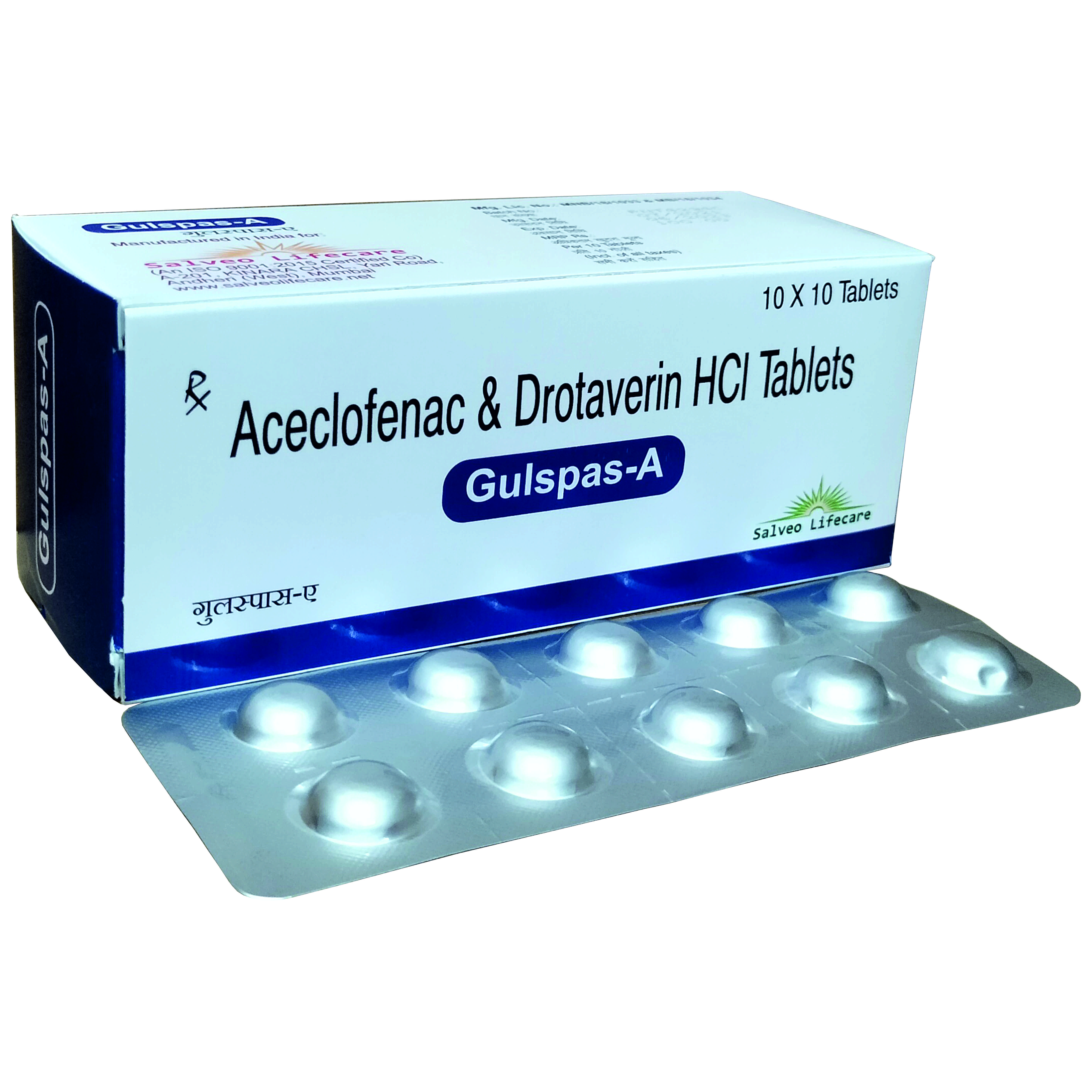 drotaverin 80 mg, aceclofenac 100 mg