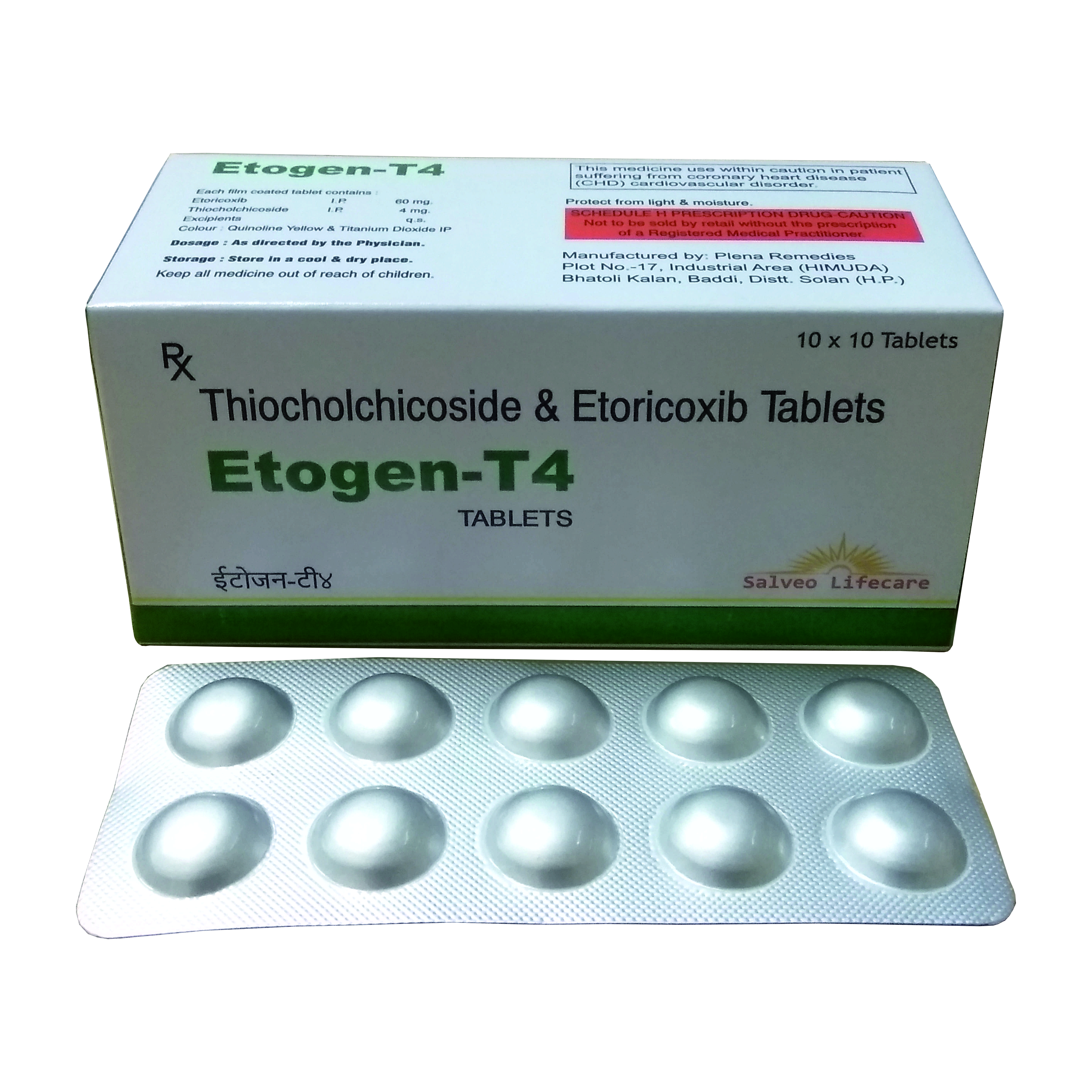 etoricoxib-60 mg, thiocholchicoside 4 mg