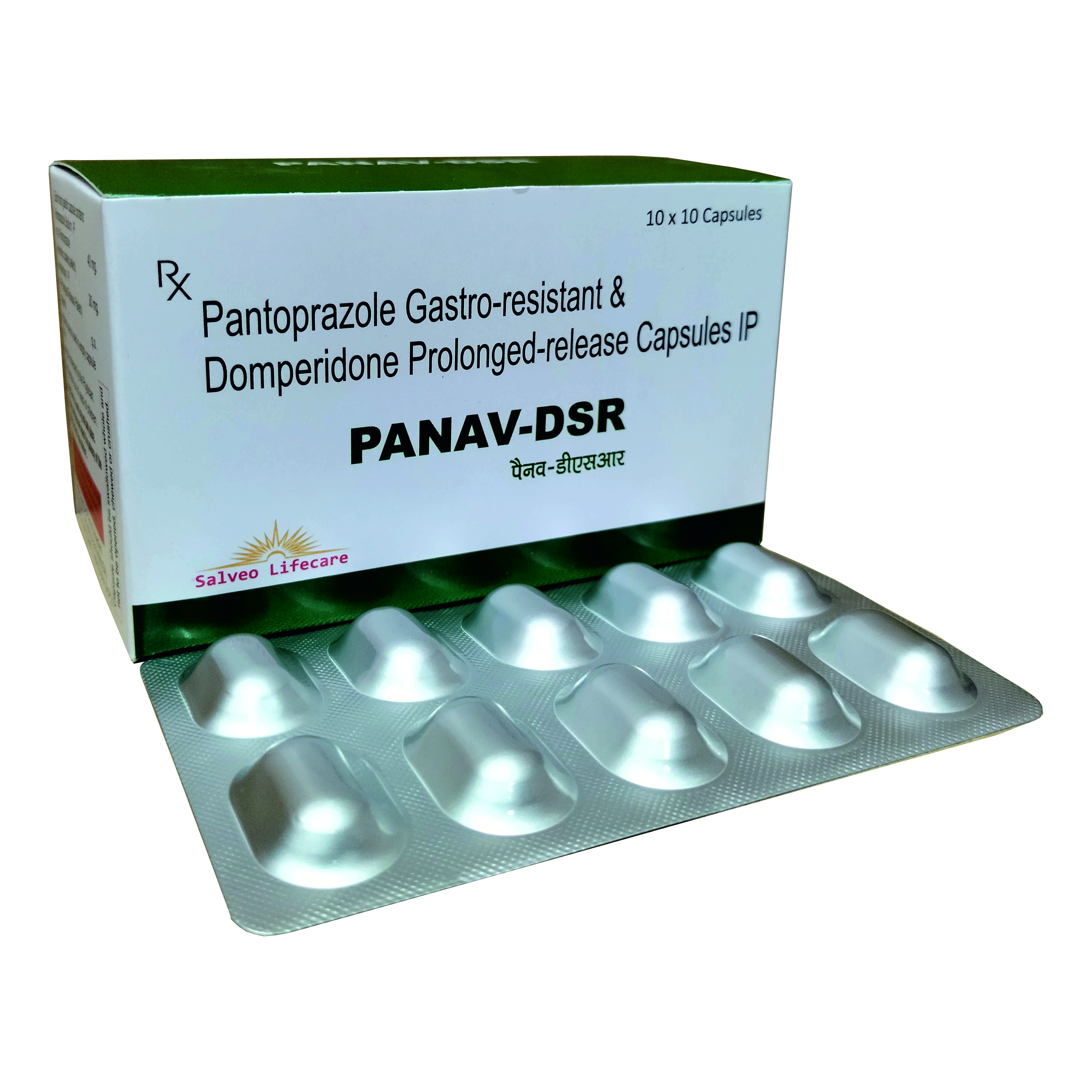 pantoprazole 40 mg, domperidon 30 mg