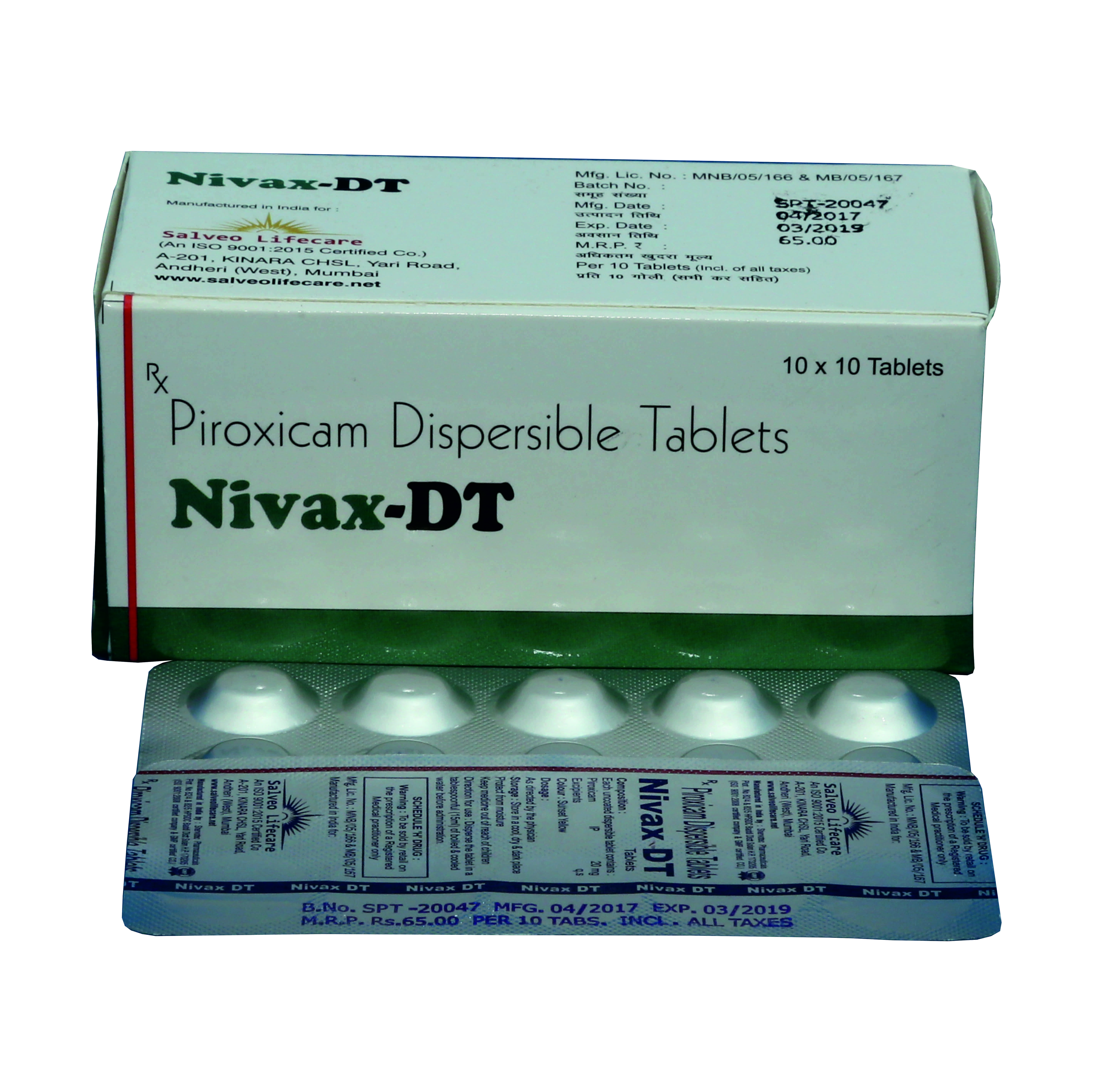 piroxicam 20 mg dt