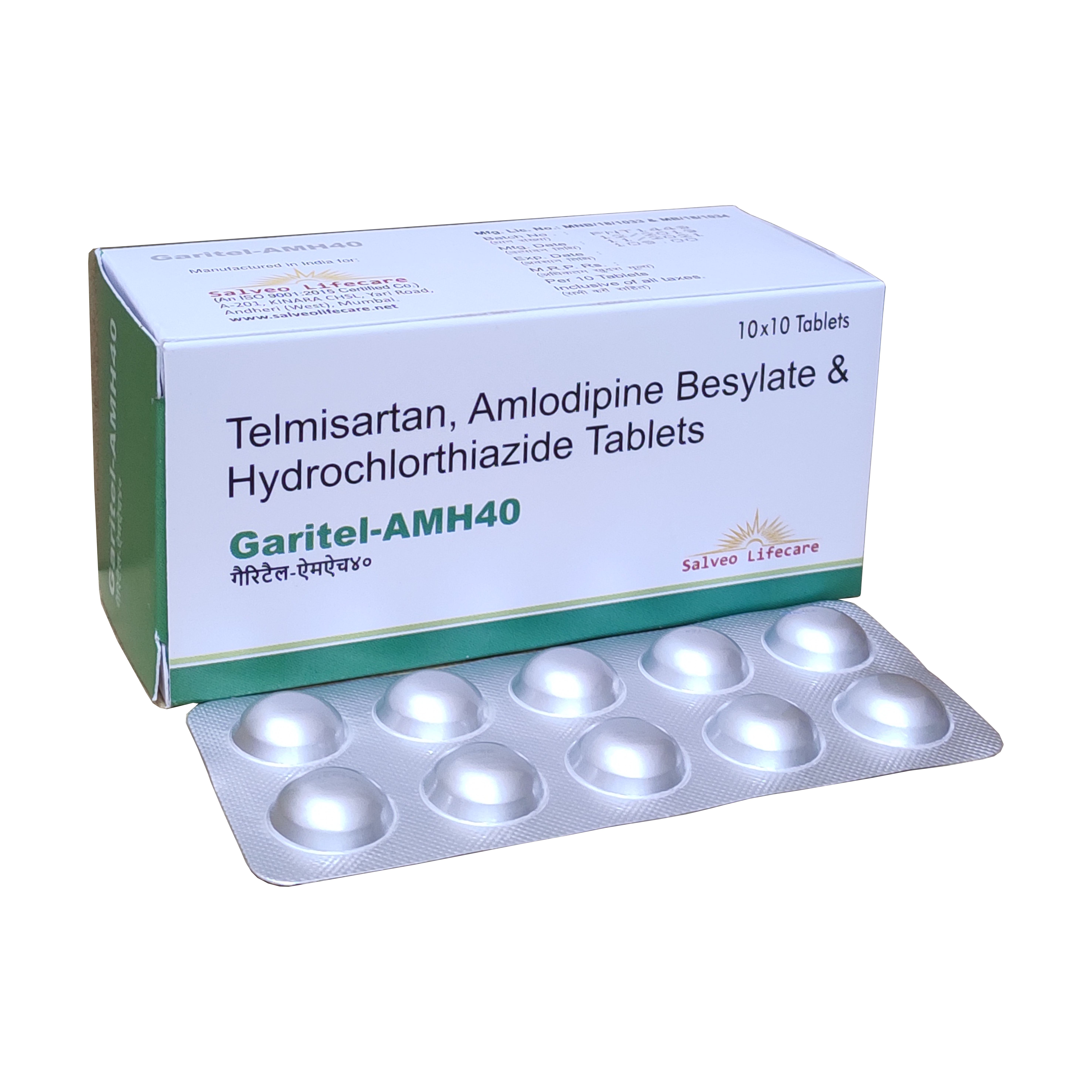 telmisartan 40 mg, hydrochlorothiazide 12.5 mg, amlodipin 5mg
