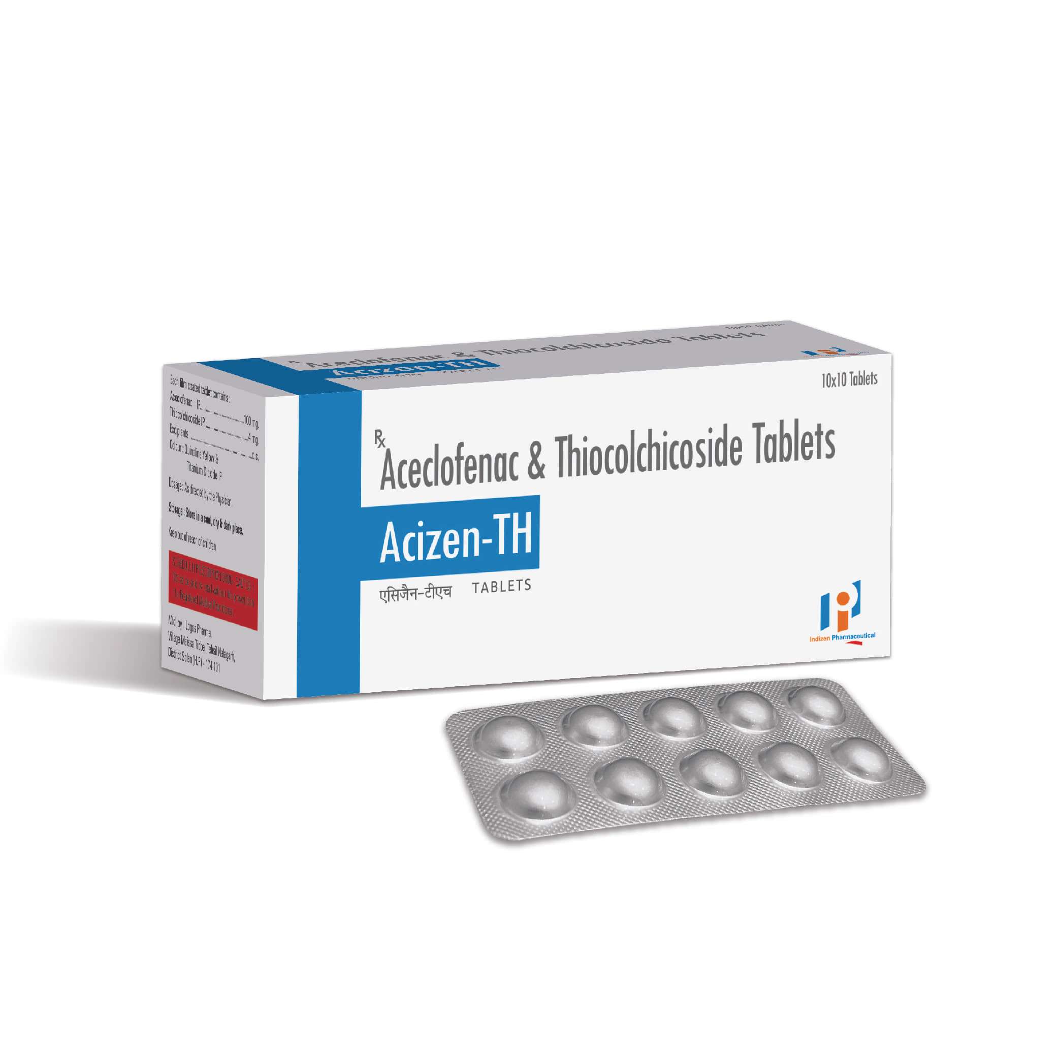 aceclofenac 100 mg + thiocolchicoside 4 mg