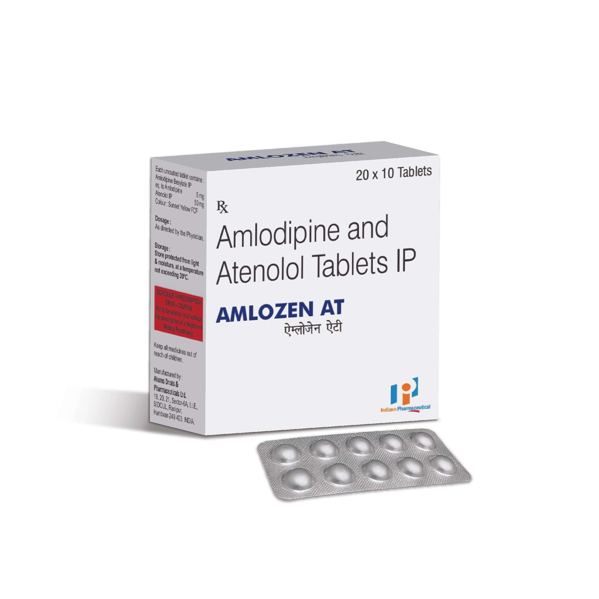 amlodipine 5 mg + atenolol  50 mg tablet