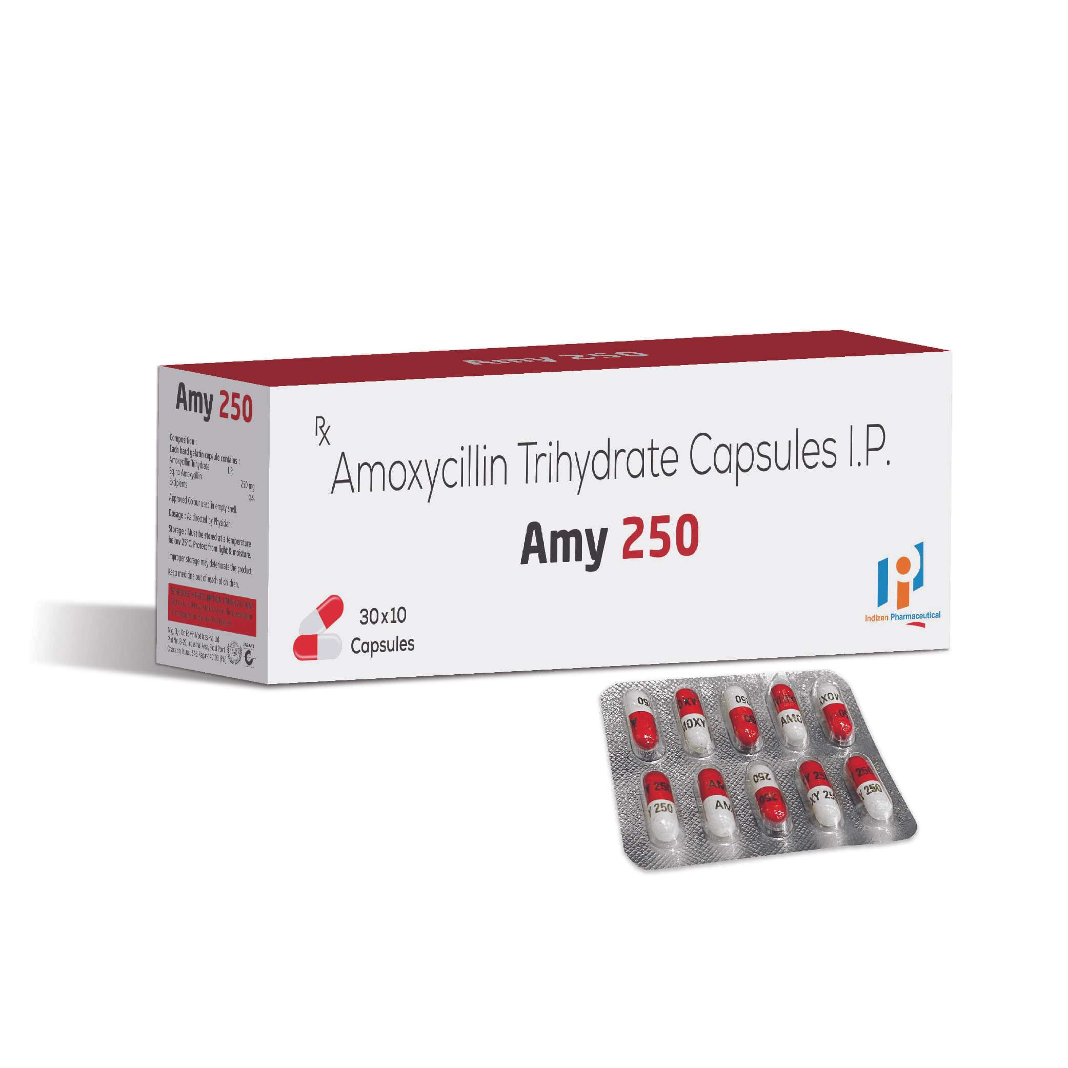amoxycillin 250 capsule (red+white capsule)