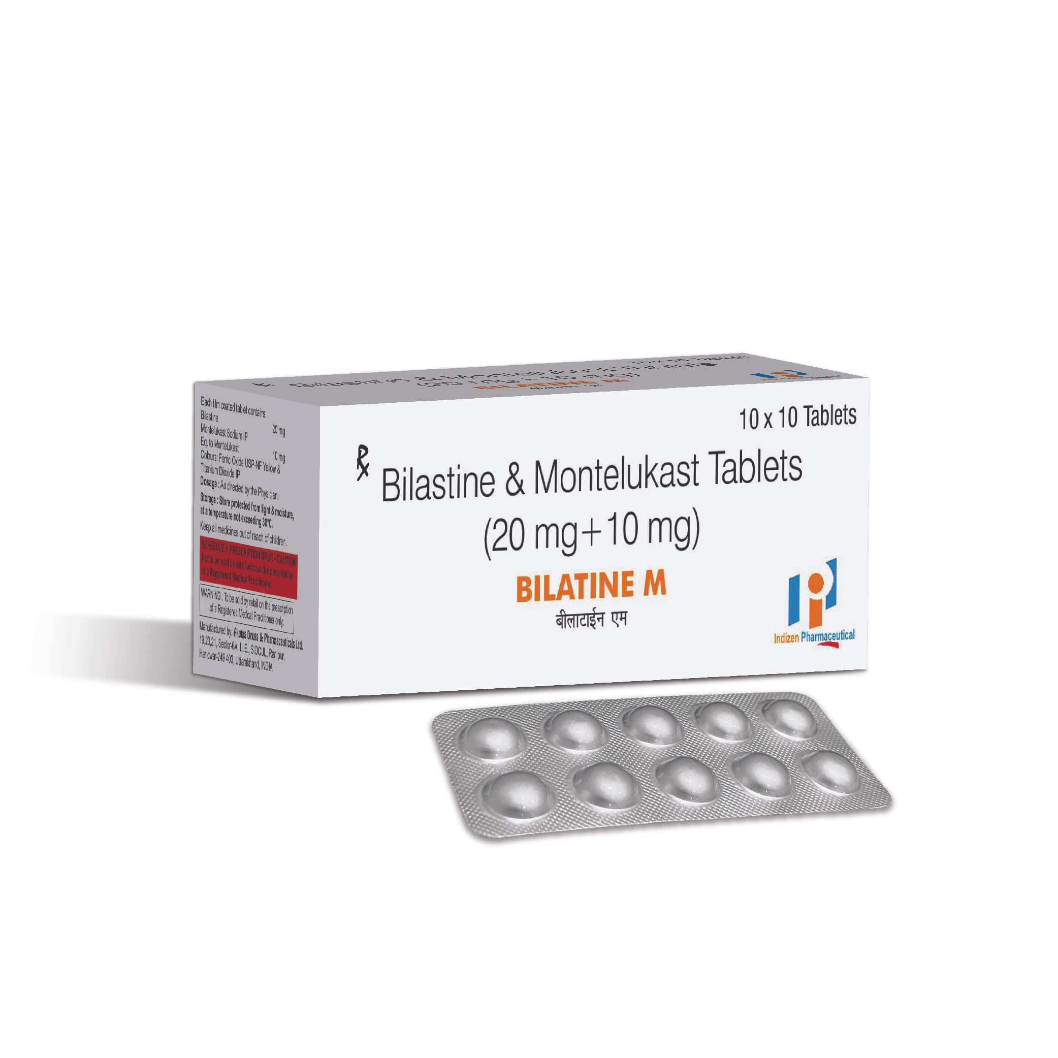 bilastin 20 mg + montelukast 10 mg