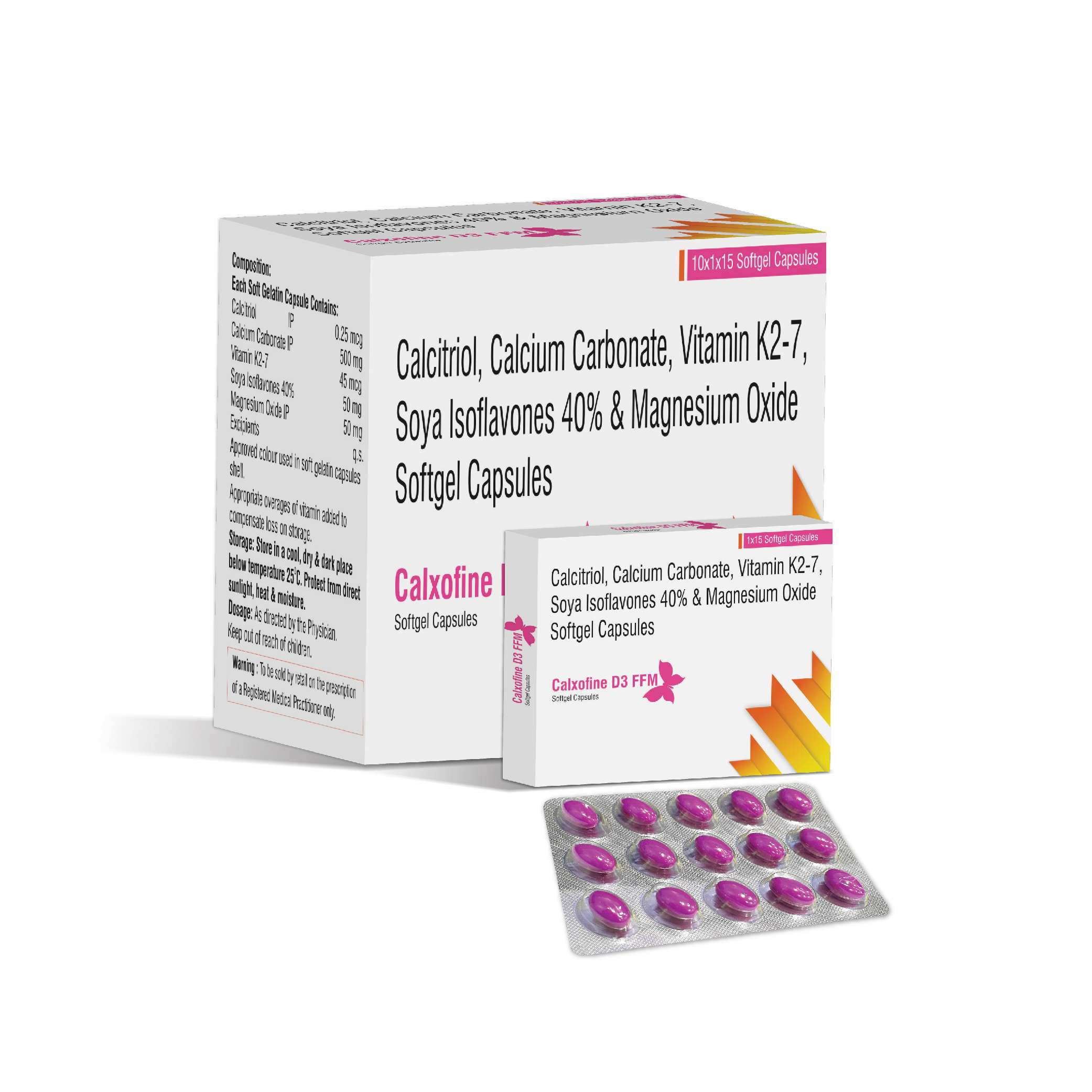 calcitriol 0.25 mcg + calcium carbonate 500 mg + vitamin k27 45 mcg + soya isoflavones 40% - 50 mg + magnesium oxide 50 mg