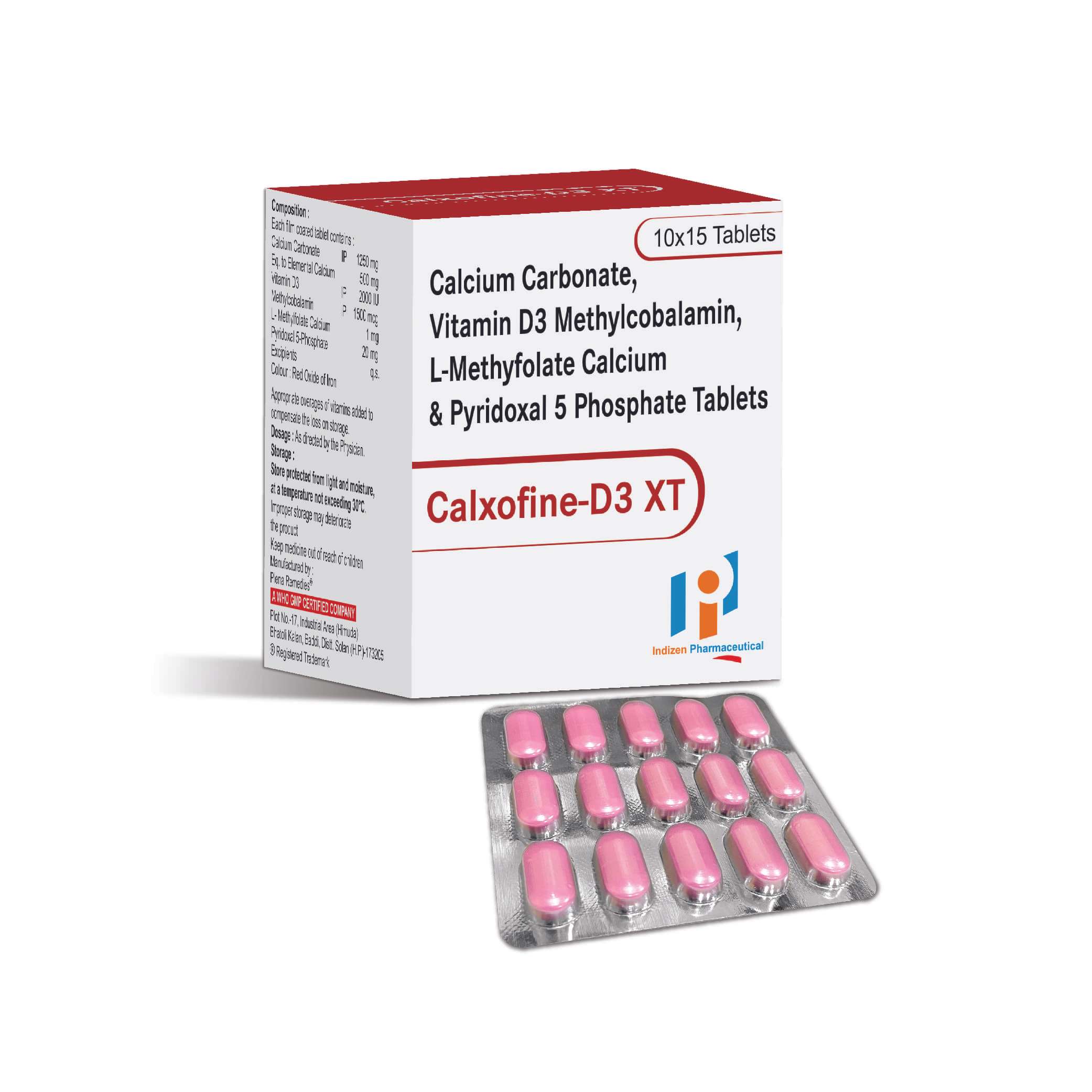 calcium carbonate 1250 mg eq. to elemental calcium 500 mg + vitamin d3 2000 iu + methylcobalamin 1500 mcg + l-methylfolate 1 mg + pyridoxal -5 phosphate - 20 mg