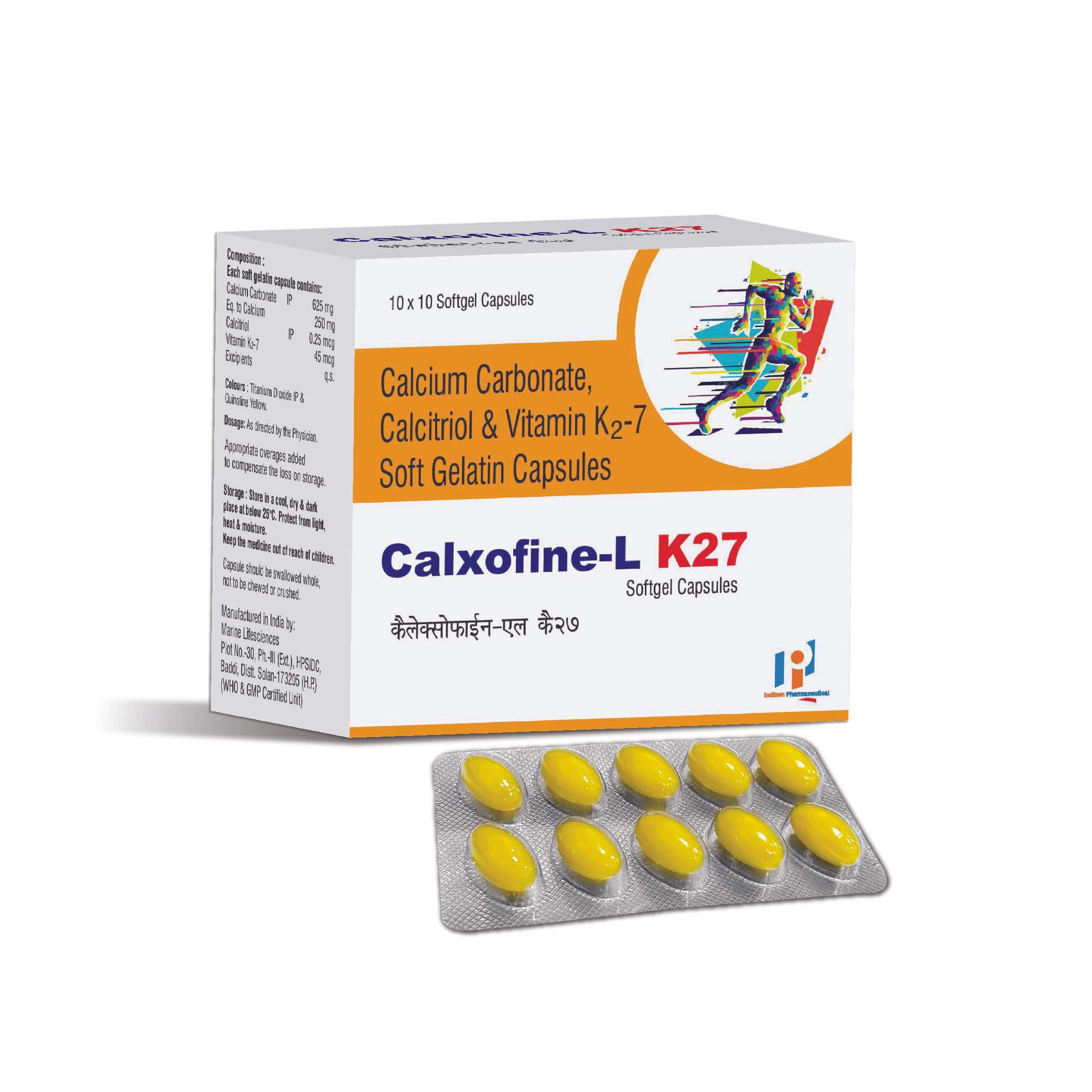 calcium carbonate 625 mg + elemental calcium 250 mg + calcitriol 0.25 mcg + vitamin k27