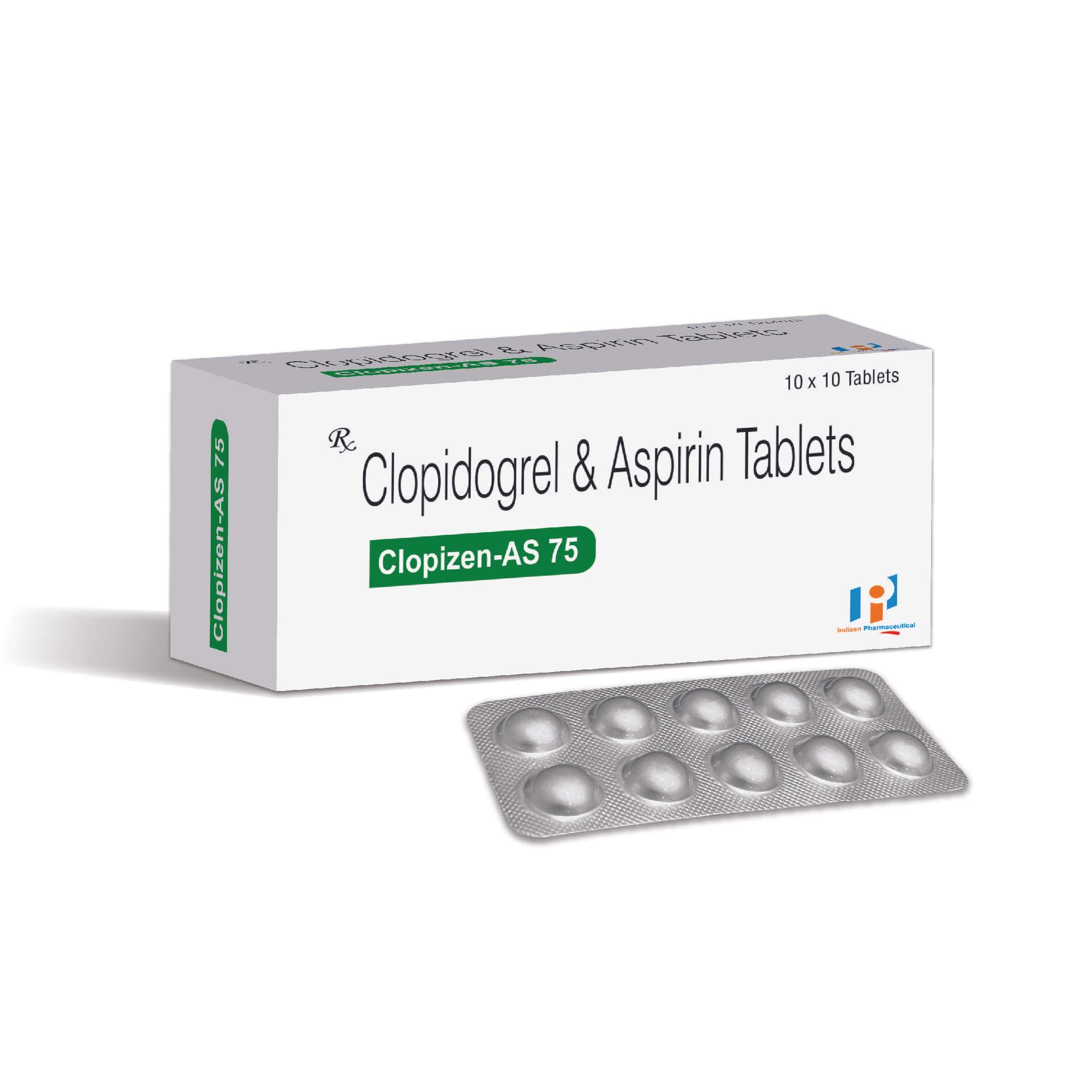 clopidogrel 75 mg + aspirin 75 mg