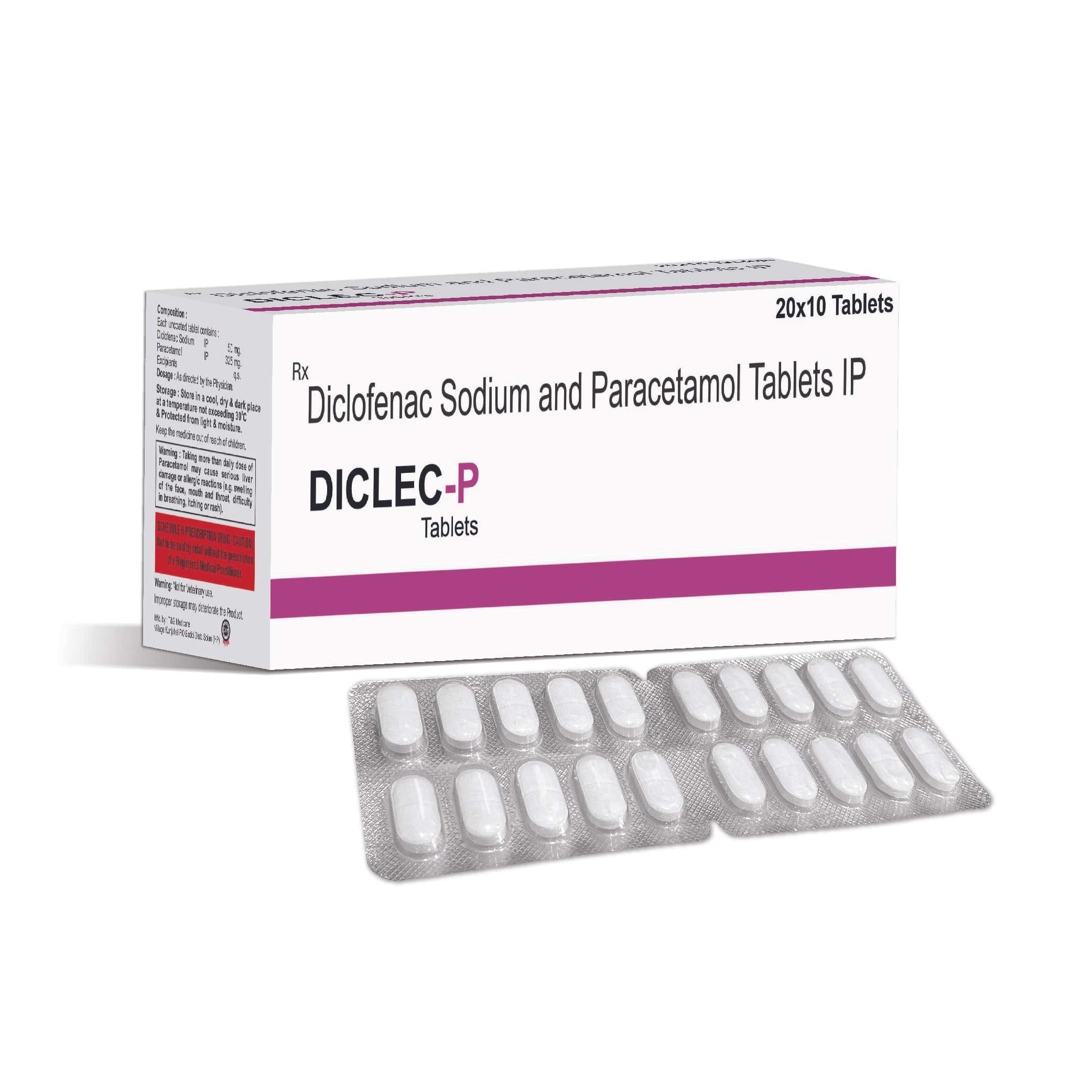 diclofenac sodium 50 mg + paracetamol 325 mg